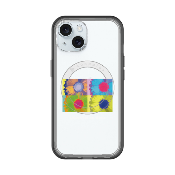 スリムプロテクションプレミアムケース with MagSafe［ LANVIN en Bleu - Flower ］