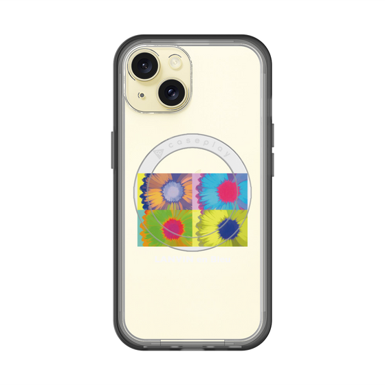 スリムプロテクションプレミアムケース with MagSafe［ LANVIN en Bleu - Flower ］