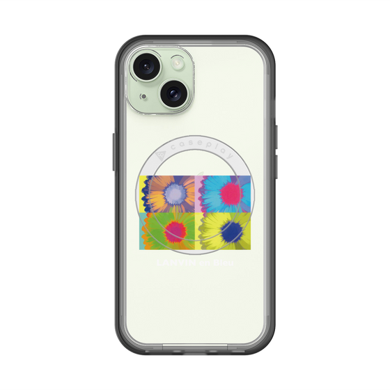スリムプロテクションプレミアムケース with MagSafe［ LANVIN en Bleu - Flower ］