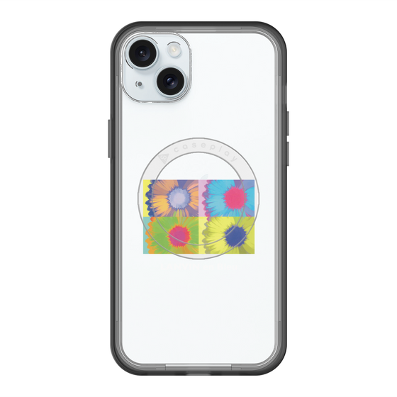 スリムプロテクションプレミアムケース with MagSafe［ LANVIN en Bleu - Flower ］