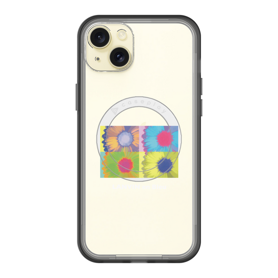 スリムプロテクションプレミアムケース with MagSafe［ LANVIN en Bleu - Flower ］