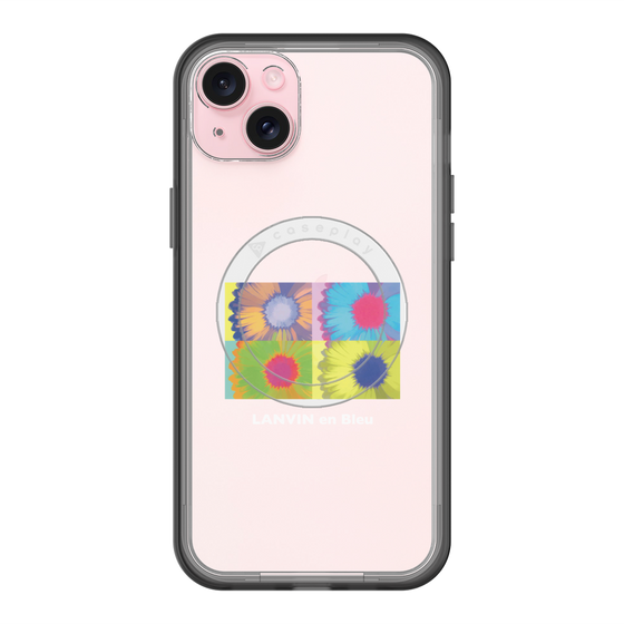スリムプロテクションプレミアムケース with MagSafe［ LANVIN en Bleu - Flower ］