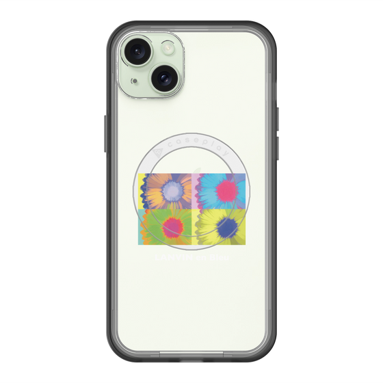 スリムプロテクションプレミアムケース with MagSafe［ LANVIN en Bleu - Flower ］