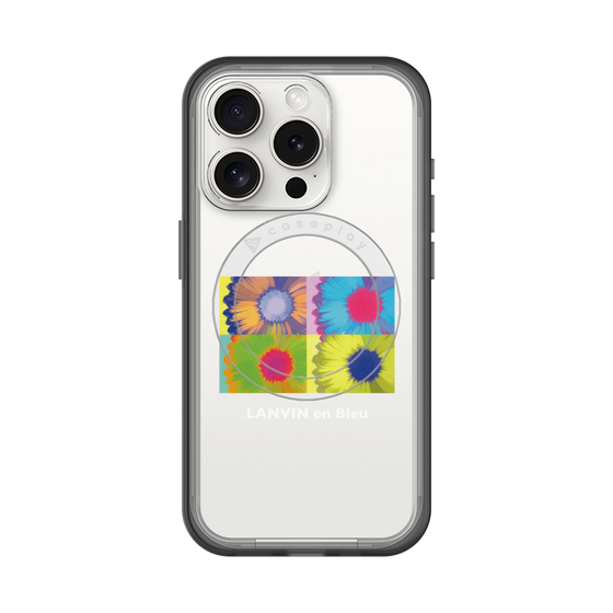 スリムプロテクションプレミアムケース with MagSafe［ LANVIN en Bleu - Flower ］