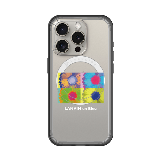 スリムプロテクションプレミアムケース with MagSafe［ LANVIN en Bleu - Flower ］