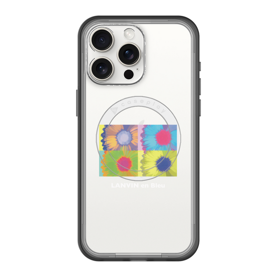 スリムプロテクションプレミアムケース with MagSafe［ LANVIN en Bleu - Flower ］