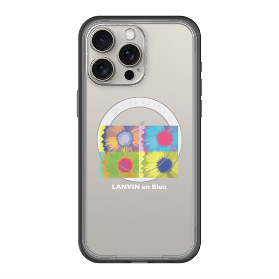 スリムプロテクションプレミアムケース with MagSafe［ LANVIN en Bleu - Flower ］