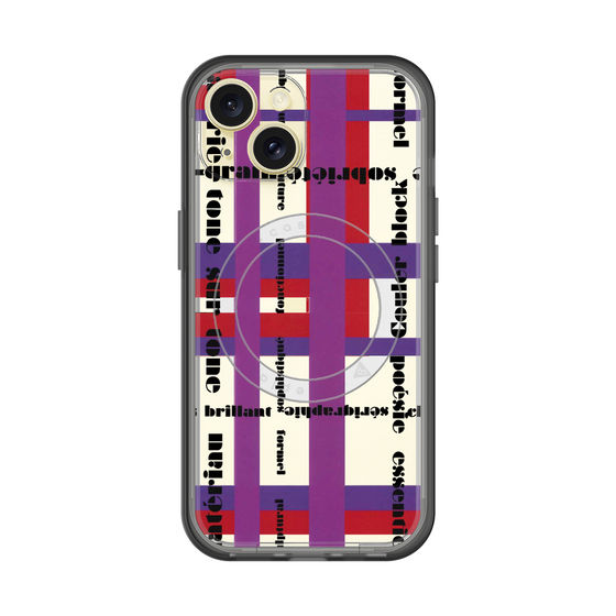 スリムプロテクションプレミアムケース with MagSafe［ LANVIN en Bleu - Plaid ］