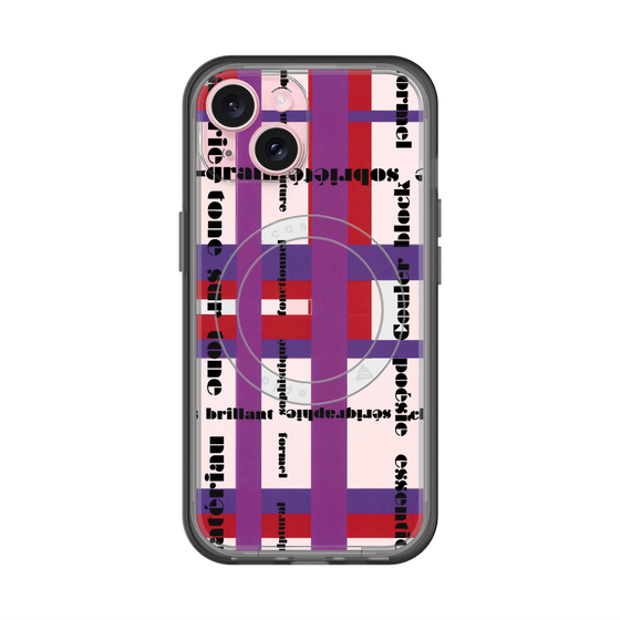 スリムプロテクションプレミアムケース with MagSafe［ LANVIN en Bleu - Plaid ］