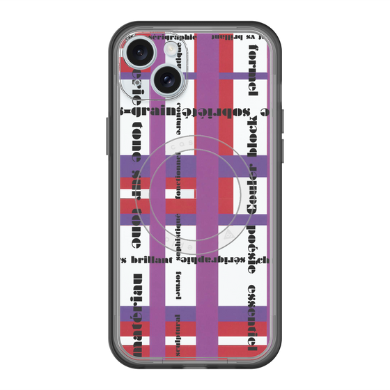 スリムプロテクションプレミアムケース with MagSafe［ LANVIN en Bleu - Plaid ］