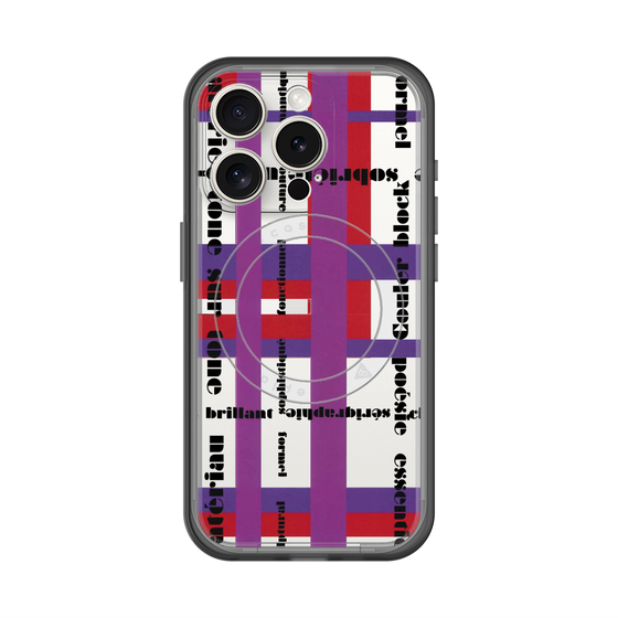 スリムプロテクションプレミアムケース with MagSafe［ LANVIN en Bleu - Plaid ］