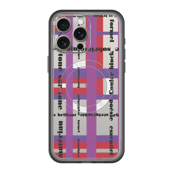 スリムプロテクションプレミアムケース with MagSafe［ LANVIN en Bleu - Plaid ］