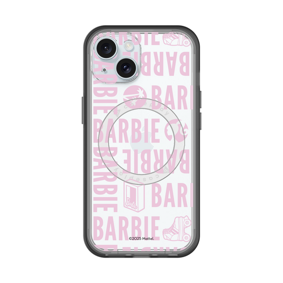 スリムプロテクションプレミアムケース with MagSafe［ Barbie - ロゴパターン3 - クリア ］