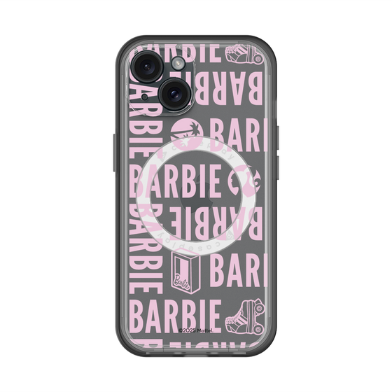スリムプロテクションプレミアムケース with MagSafe［ Barbie - ロゴパターン3 - クリア ］
