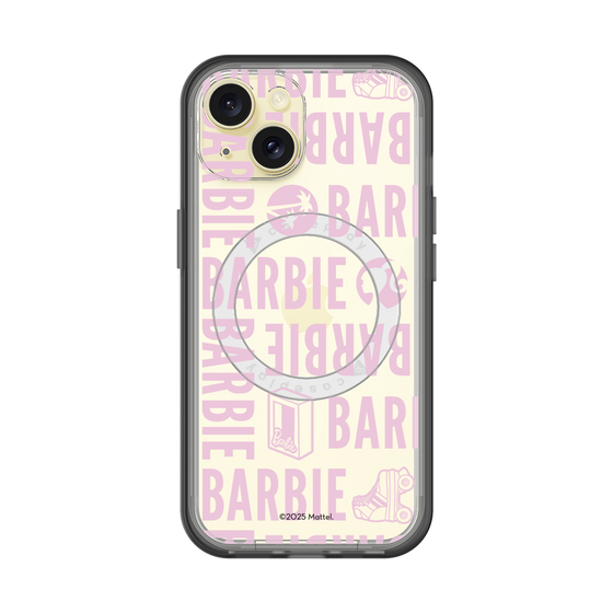 スリムプロテクションプレミアムケース with MagSafe［ Barbie - ロゴパターン3 - クリア ］