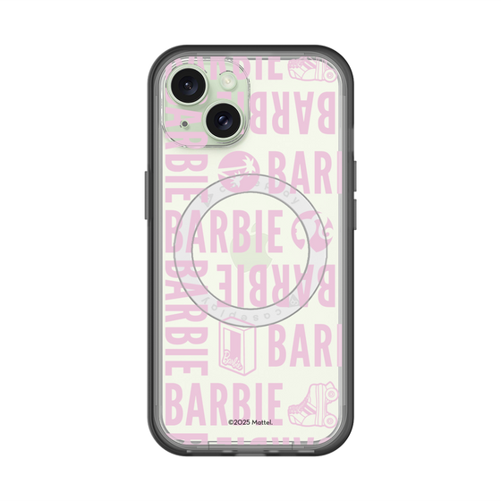 スリムプロテクションプレミアムケース with MagSafe［ Barbie - ロゴパターン3 - クリア ］