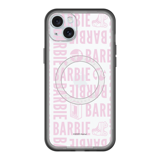 スリムプロテクションプレミアムケース with MagSafe［ Barbie - ロゴパターン3 - クリア ］