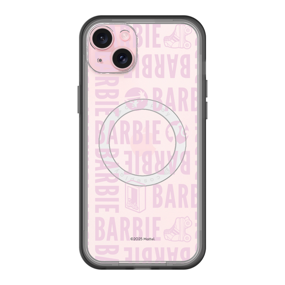スリムプロテクションプレミアムケース with MagSafe［ Barbie - ロゴパターン3 - クリア ］
