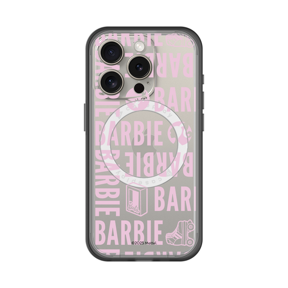 スリムプロテクションプレミアムケース with MagSafe［ Barbie - ロゴパターン3 - クリア ］