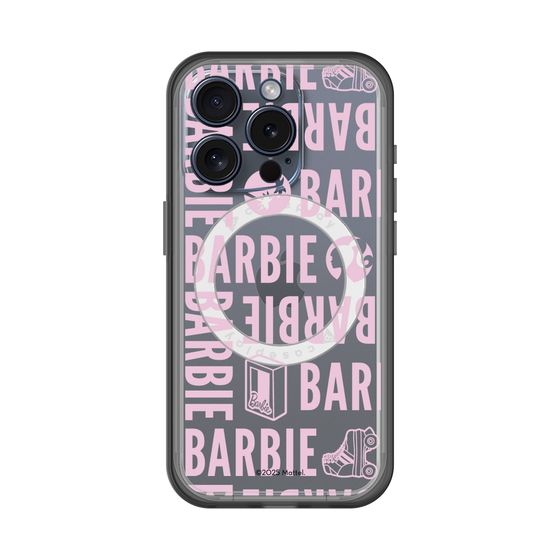 スリムプロテクションプレミアムケース with MagSafe［ Barbie - ロゴパターン3 - クリア ］