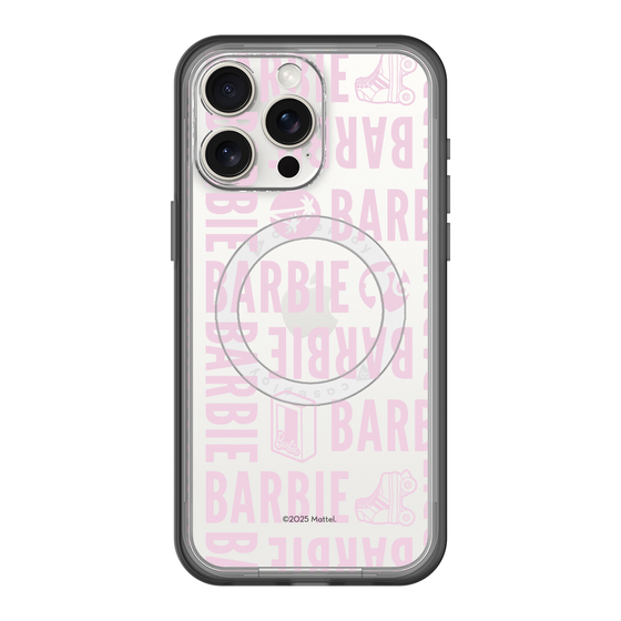 スリムプロテクションプレミアムケース with MagSafe［ Barbie - ロゴパターン3 - クリア ］