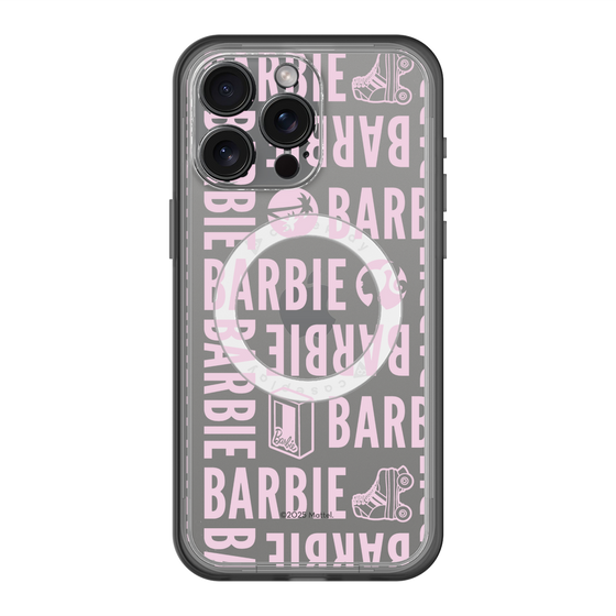 スリムプロテクションプレミアムケース with MagSafe［ Barbie - ロゴパターン3 - クリア ］