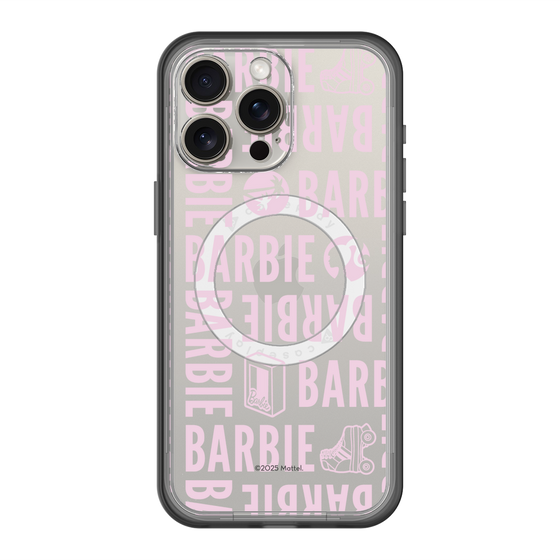 スリムプロテクションプレミアムケース with MagSafe［ Barbie - ロゴパターン3 - クリア ］