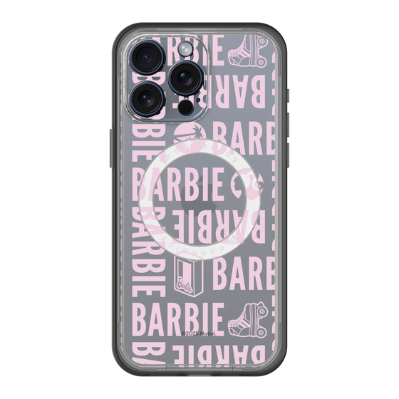 スリムプロテクションプレミアムケース with MagSafe［ Barbie - ロゴパターン3 - クリア ］