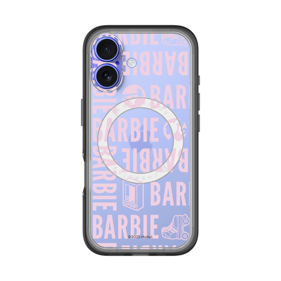 スリムプロテクションプレミアムケース with MagSafe［ Barbie - ロゴパターン3 - クリア ］