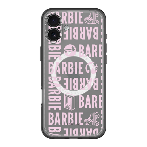 スリムプロテクションプレミアムケース with MagSafe［ Barbie - ロゴパターン3 - クリア ］