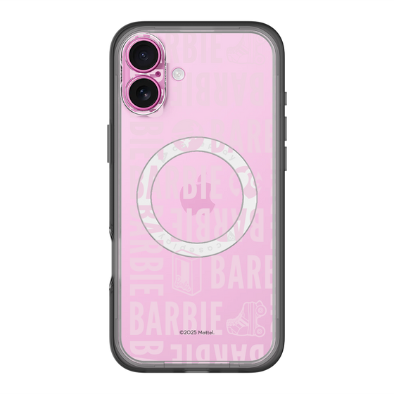 スリムプロテクションプレミアムケース with MagSafe［ Barbie - ロゴパターン3 - クリア ］