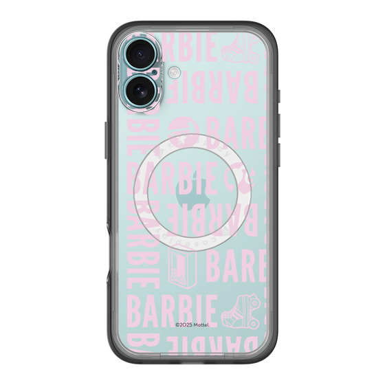 スリムプロテクションプレミアムケース with MagSafe［ Barbie - ロゴパターン3 - クリア ］