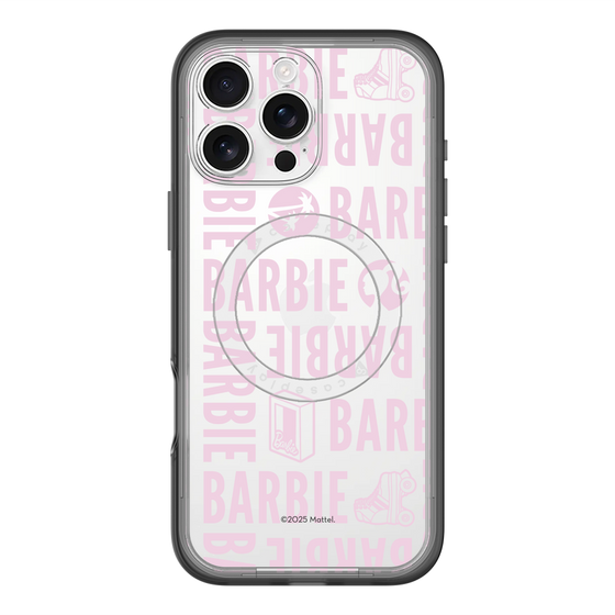 スリムプロテクションプレミアムケース with MagSafe［ Barbie - ロゴパターン3 - クリア ］