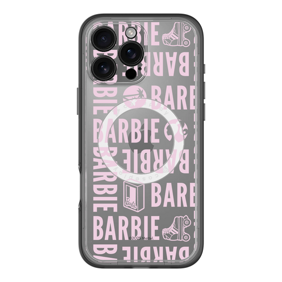 スリムプロテクションプレミアムケース with MagSafe［ Barbie - ロゴパターン3 - クリア ］