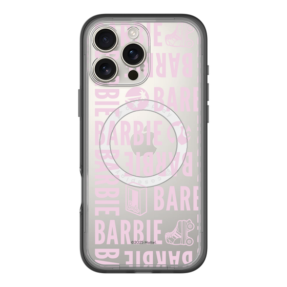 スリムプロテクションプレミアムケース with MagSafe［ Barbie - ロゴパターン3 - クリア ］
