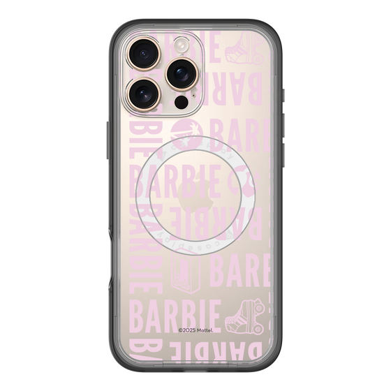 スリムプロテクションプレミアムケース with MagSafe［ Barbie - ロゴパターン3 - クリア ］