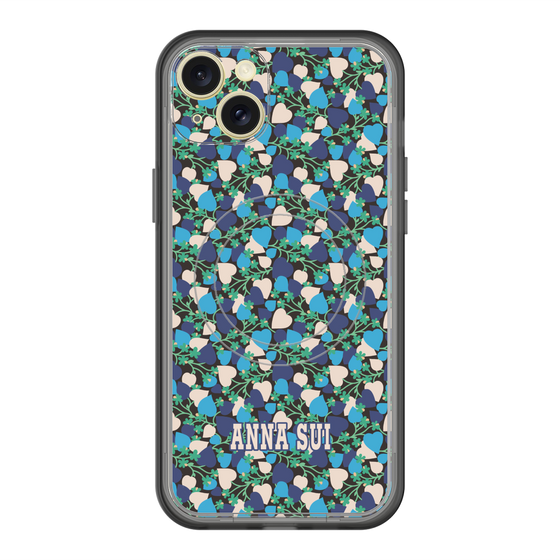 スリムプロテクションプレミアムケース with MagSafe［ ANNA SUI - HEARTS VINE - BLUE ］