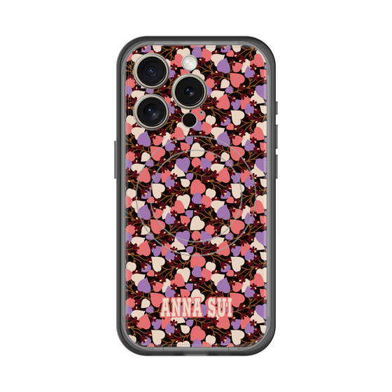 スリムプロテクションプレミアムケース with MagSafe［ ANNA SUI - HEARTS VINE - PINK ］