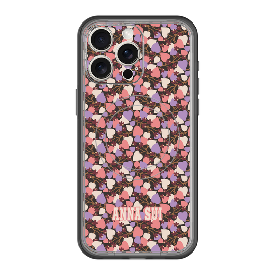 スリムプロテクションプレミアムケース with MagSafe［ ANNA SUI - HEARTS VINE - PINK ］