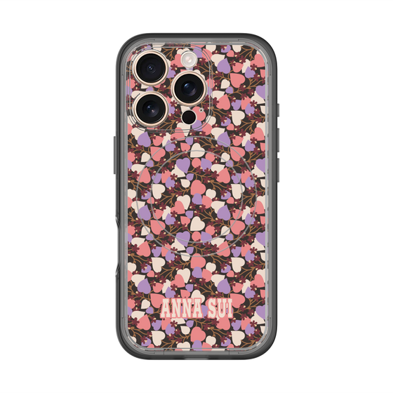 スリムプロテクションプレミアムケース with MagSafe［ ANNA SUI - HEARTS VINE - PINK ］