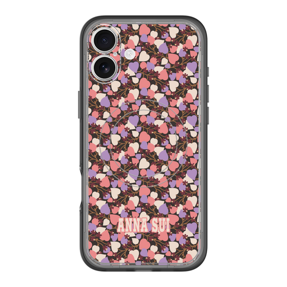 スリムプロテクションプレミアムケース with MagSafe［ ANNA SUI - HEARTS VINE - PINK ］