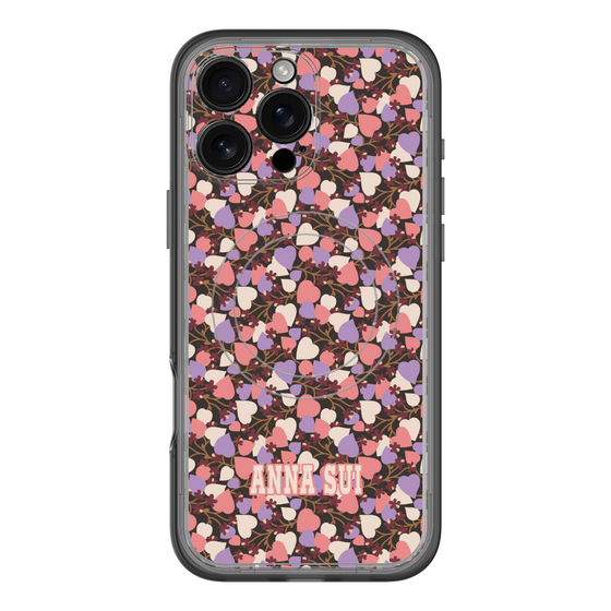 スリムプロテクションプレミアムケース with MagSafe［ ANNA SUI - HEARTS VINE - PINK ］