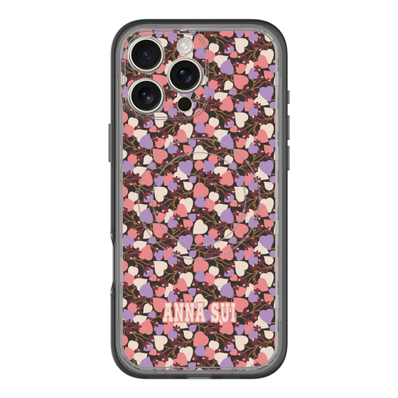 スリムプロテクションプレミアムケース with MagSafe［ ANNA SUI - HEARTS VINE - PINK ］
