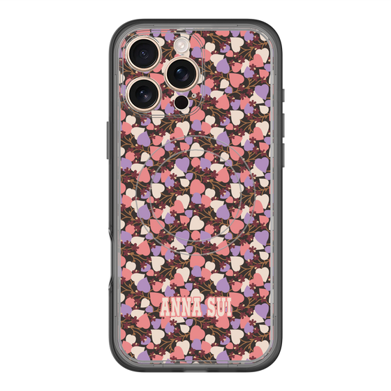 スリムプロテクションプレミアムケース with MagSafe［ ANNA SUI - HEARTS VINE - PINK ］
