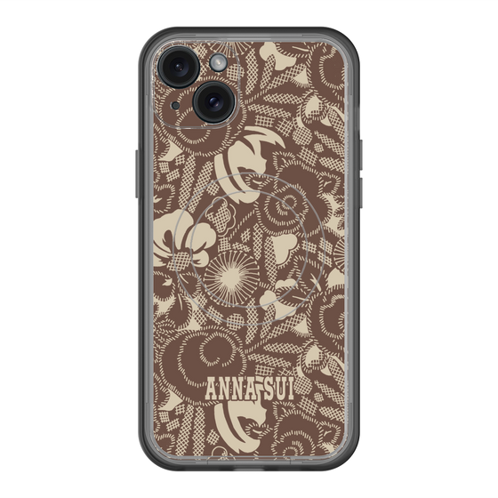 スリムプロテクションプレミアムケース with MagSafe［ ANNA SUI - STITCHED FLORAL ］