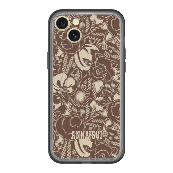 スリムプロテクションプレミアムケース with MagSafe［ ANNA SUI - STITCHED FLORAL ］