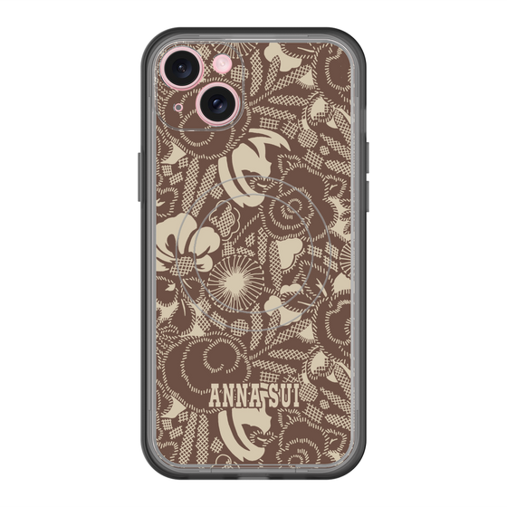 スリムプロテクションプレミアムケース with MagSafe［ ANNA SUI - STITCHED FLORAL ］