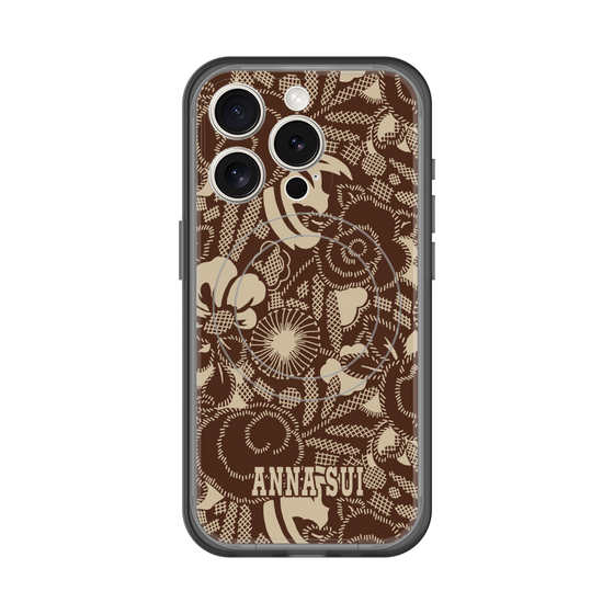 スリムプロテクションプレミアムケース with MagSafe［ ANNA SUI - STITCHED FLORAL ］