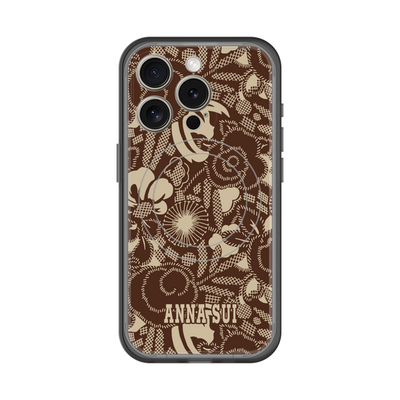 スリムプロテクションプレミアムケース with MagSafe［ ANNA SUI - STITCHED FLORAL ］