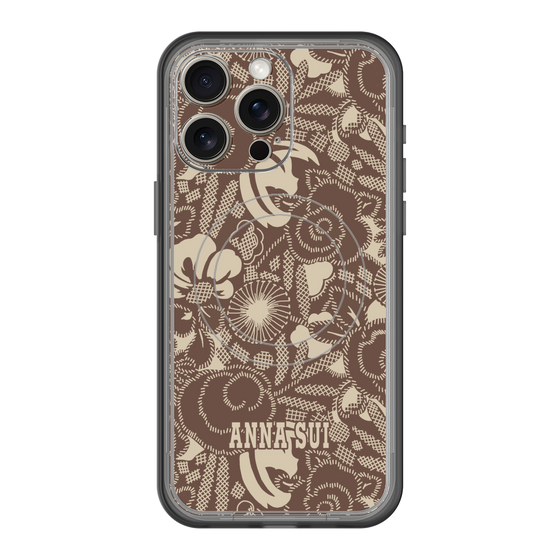 スリムプロテクションプレミアムケース with MagSafe［ ANNA SUI - STITCHED FLORAL ］